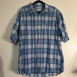 Columbia Sportswear Men’s‎ Large Plaid Button-Down Shirt 100%m cotton Outdoor